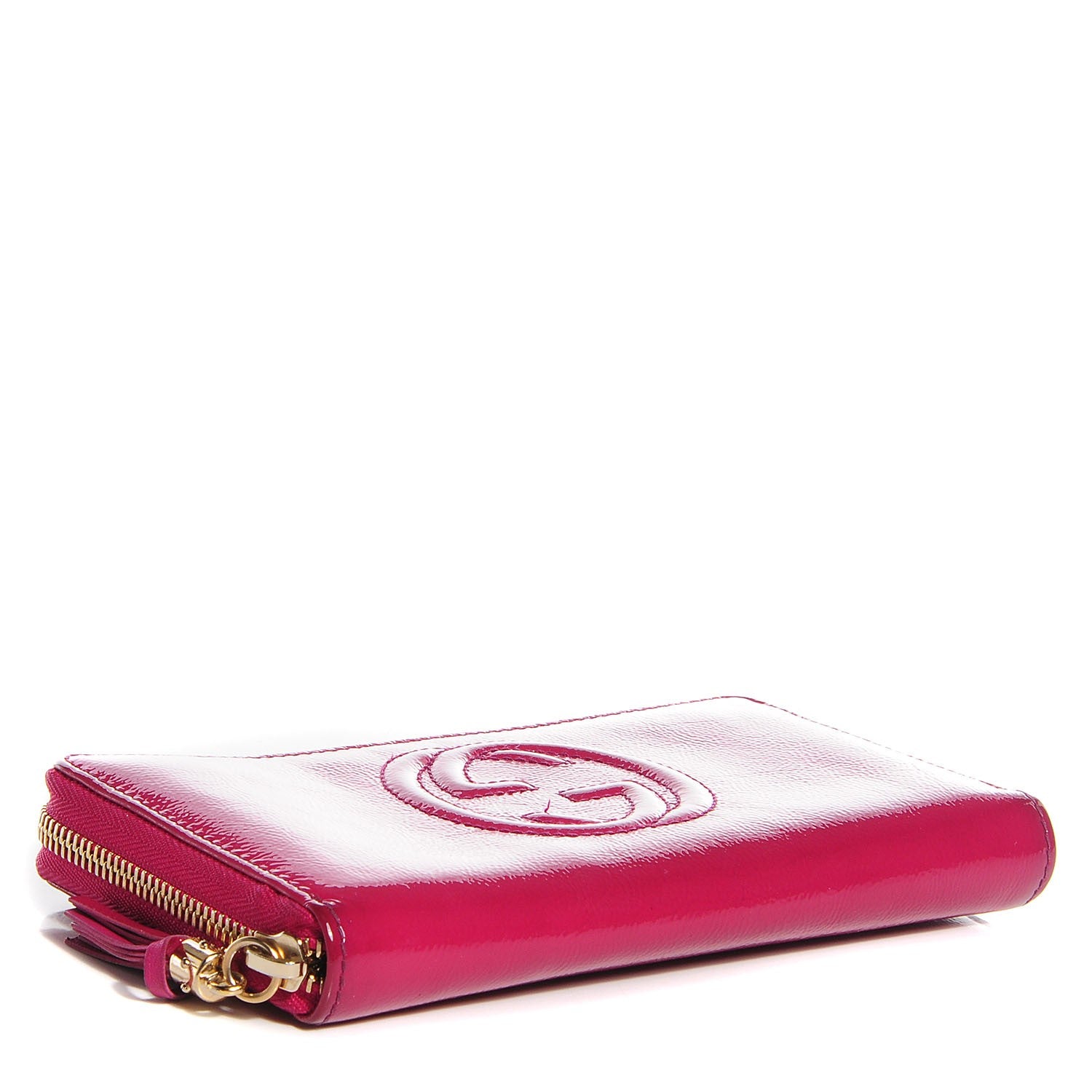Gucci Patent Soho Zip Around Wallet Bright Bougainvillea 4 of 7