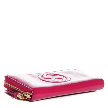 Gucci Patent Soho Zip Around Wallet Bright Bougainvillea 4 of 7