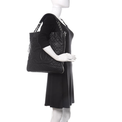 Chanel Caviar Quilted Expandable Zip Shoulder Bag Black 2 of 10