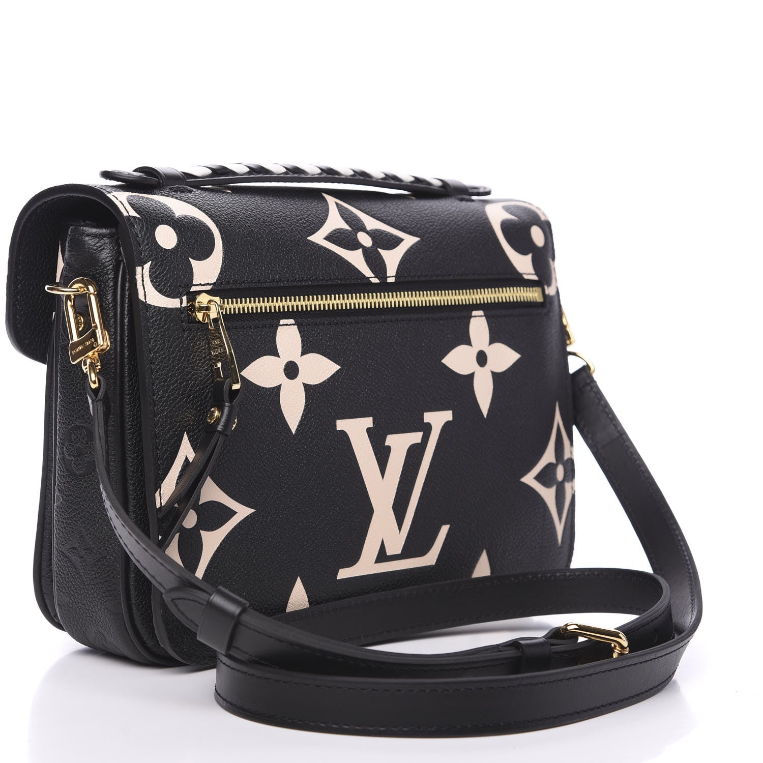 Louis Vuitton Empreinte Monogram Giant Crafty Pochette Metis Black Creme 2 of 9