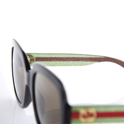 Gucci Oversize Square Web GG 0036S Sunglasses Black 6 of 7