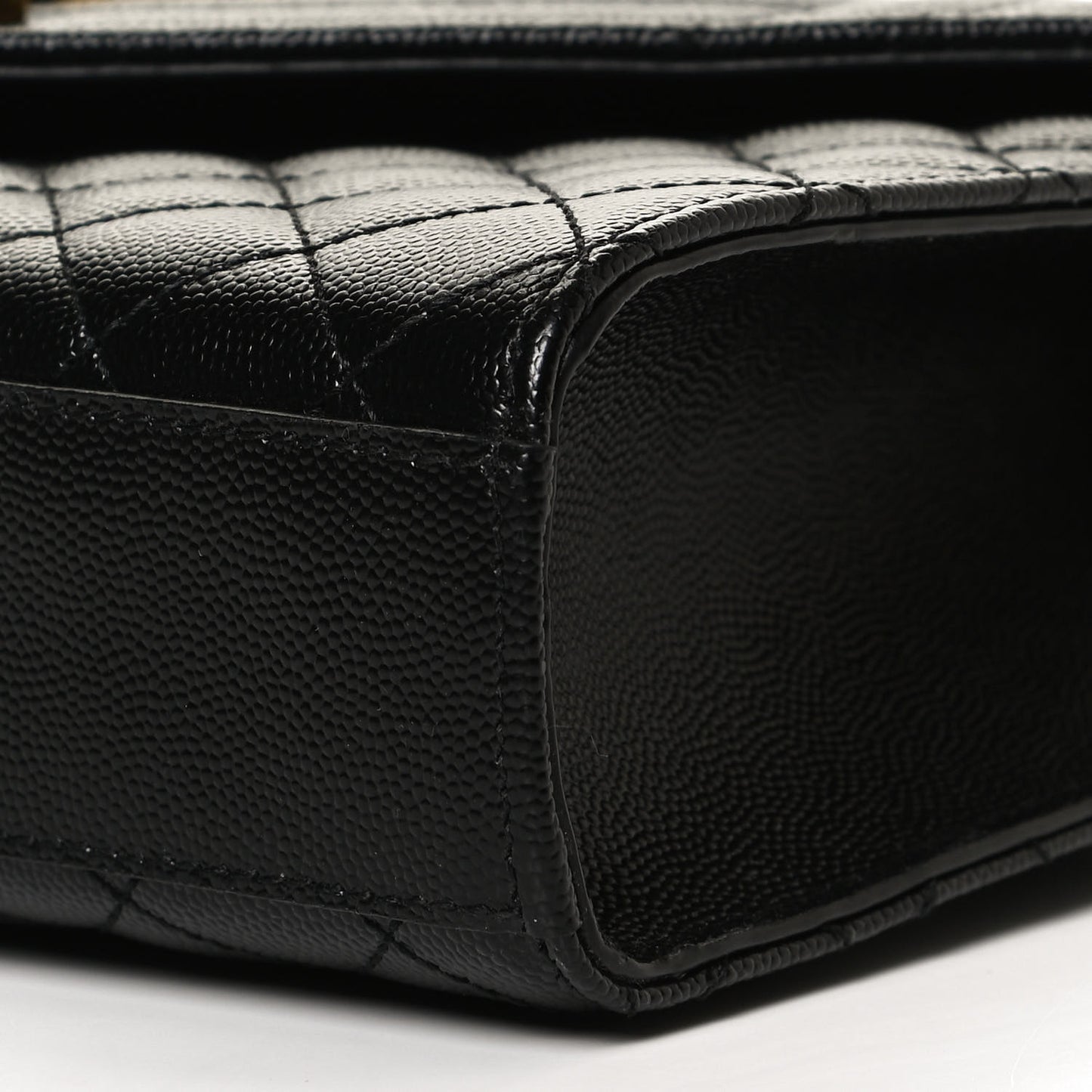 Grain De Poudre Textured Mixed Matelasse Triquilt Medium Monogram Satchel Black