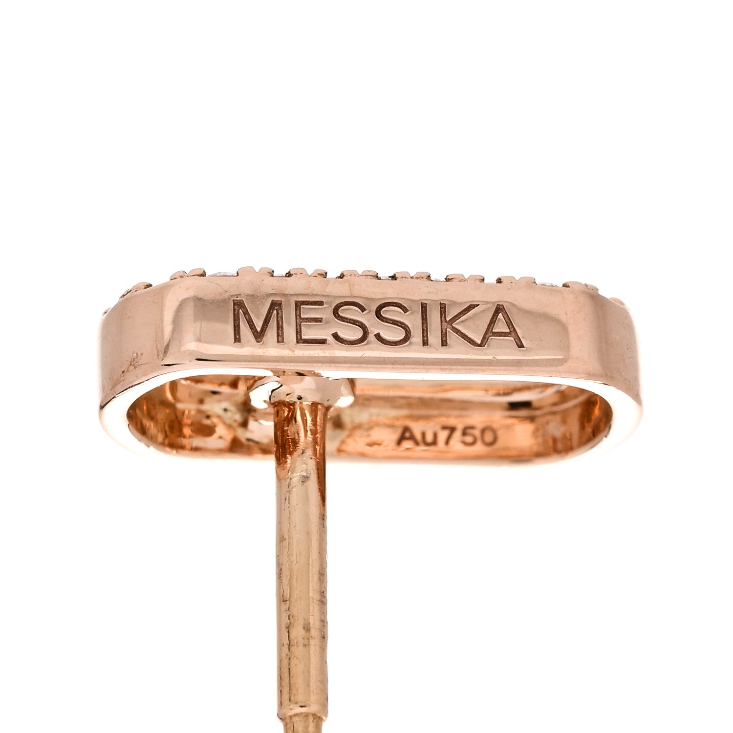 Messika 18K Rose Gold Diamond Move Uno Earrings 4 of 7