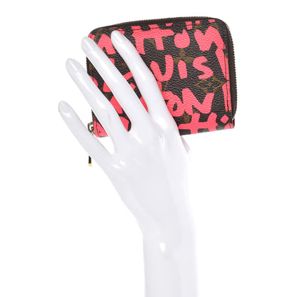 Louis Vuitton Monogram Graffiti Zippy Coin Purse Fuchsia 2 of 8