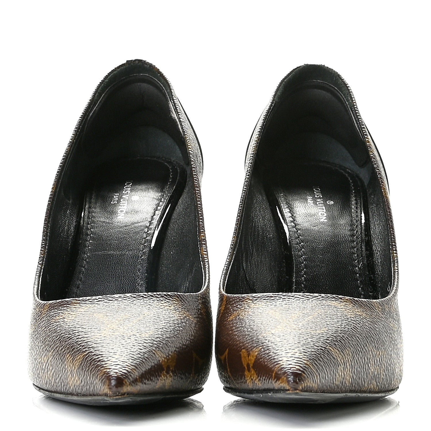 Louis Vuitton Monogram Cherie Pumps 37.5 Black 2 of 13