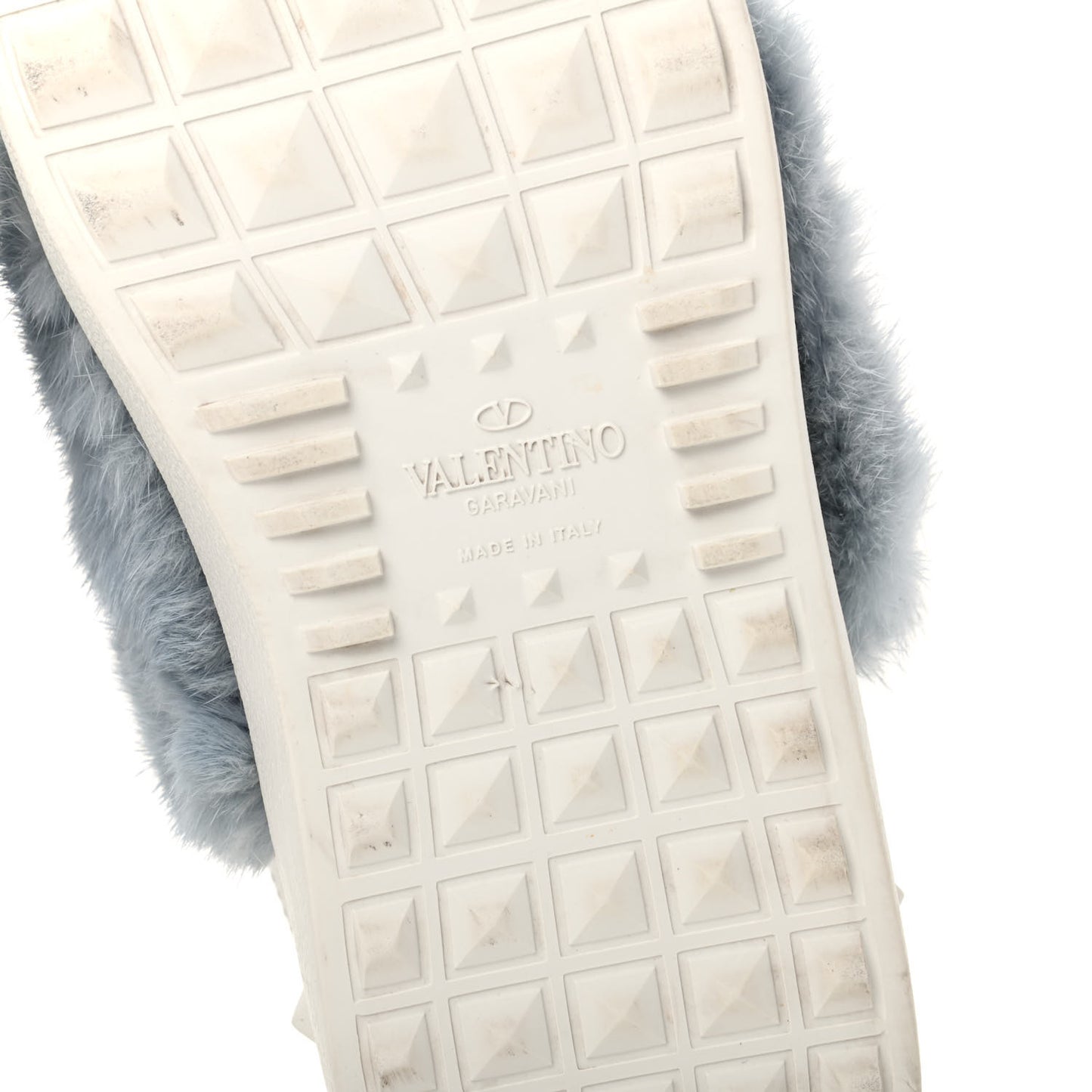 Calfskin Mink Fur Sneakers 38 White Niagara