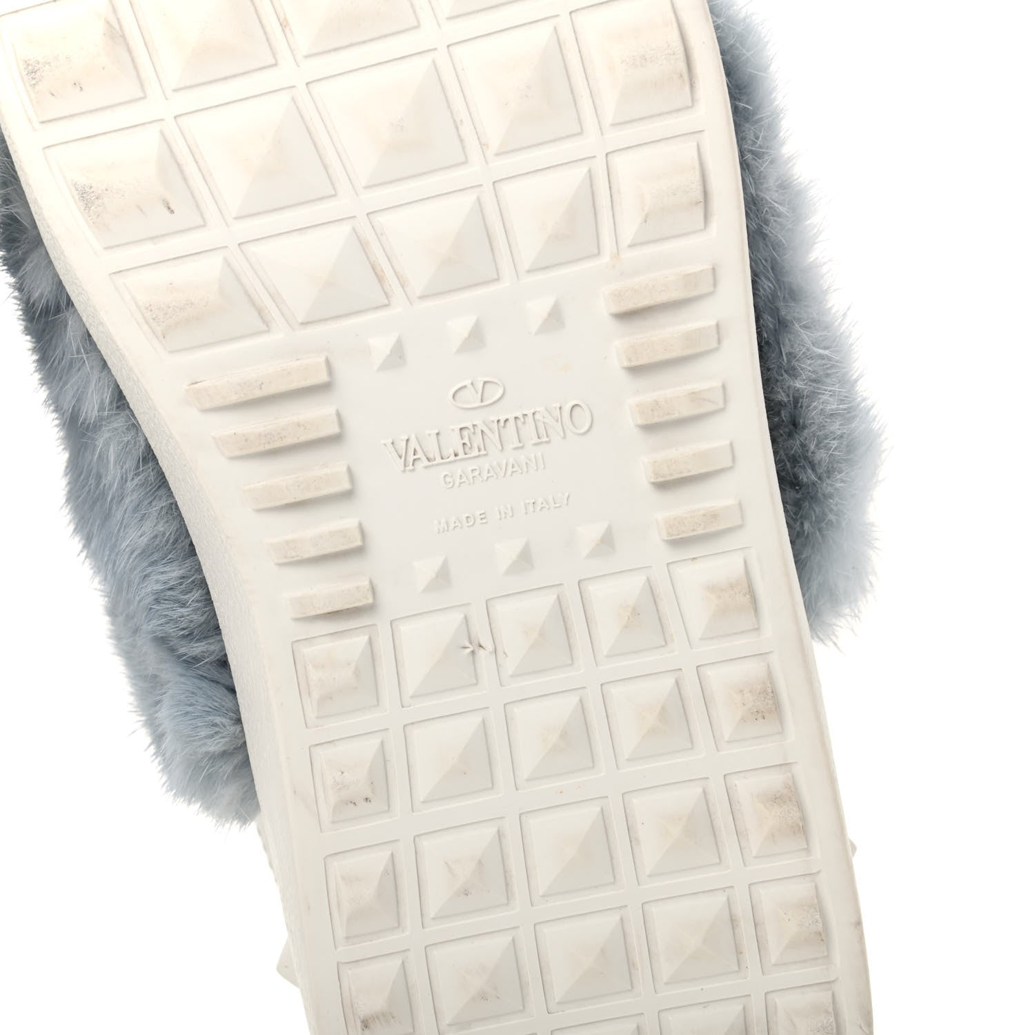 Valentino Garavani Calfskin Mink Fur Sneakers 38 White Niagara 9 of 11