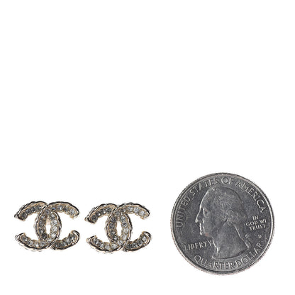 Chanel Crystal Twisted CC Earrings Gold 2 of 4