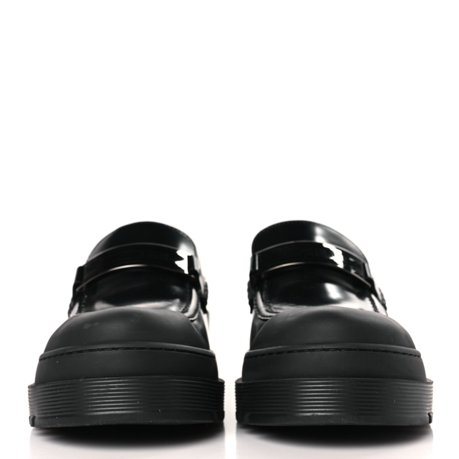 Christian Dior Brushed Calfskin Dior Code Lug Sole Platform 35mm Loafers 39.5 Black 2 of 8