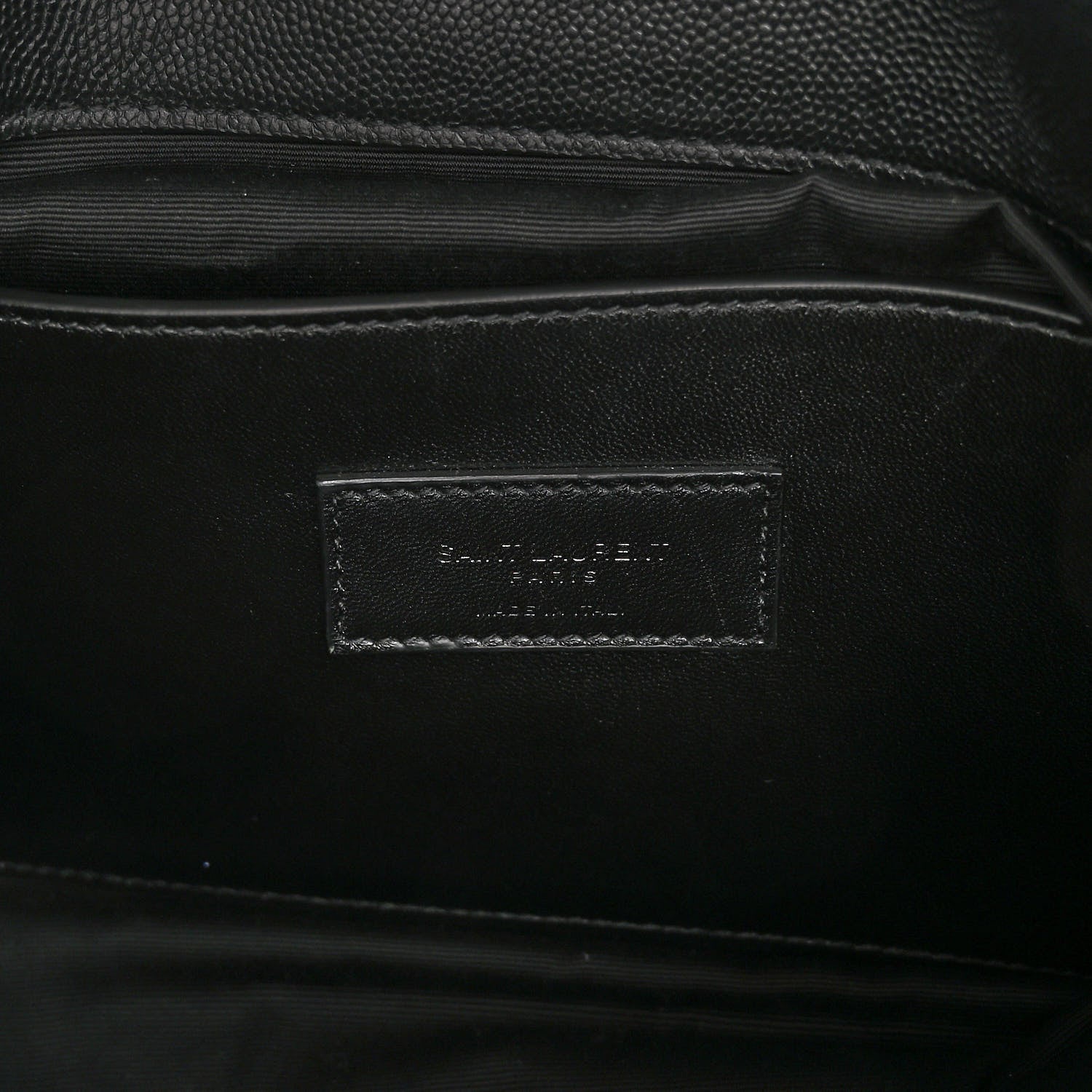 Saint Laurent Grain De Poudre Medium West Hollywood Monogram Fold-Over Black 6 of 9