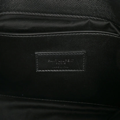 Saint Laurent Grain De Poudre Medium West Hollywood Monogram Fold-Over Black 6 of 9