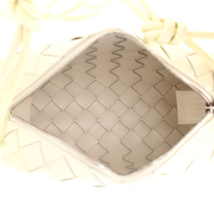 Bottega Veneta Patent Nappa Intrecciato Mini Loop Camera Bag White 5 of 10
