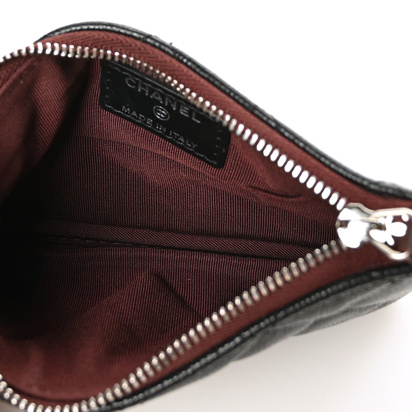 Caviar Quilted Small Cosmetic Case Black
