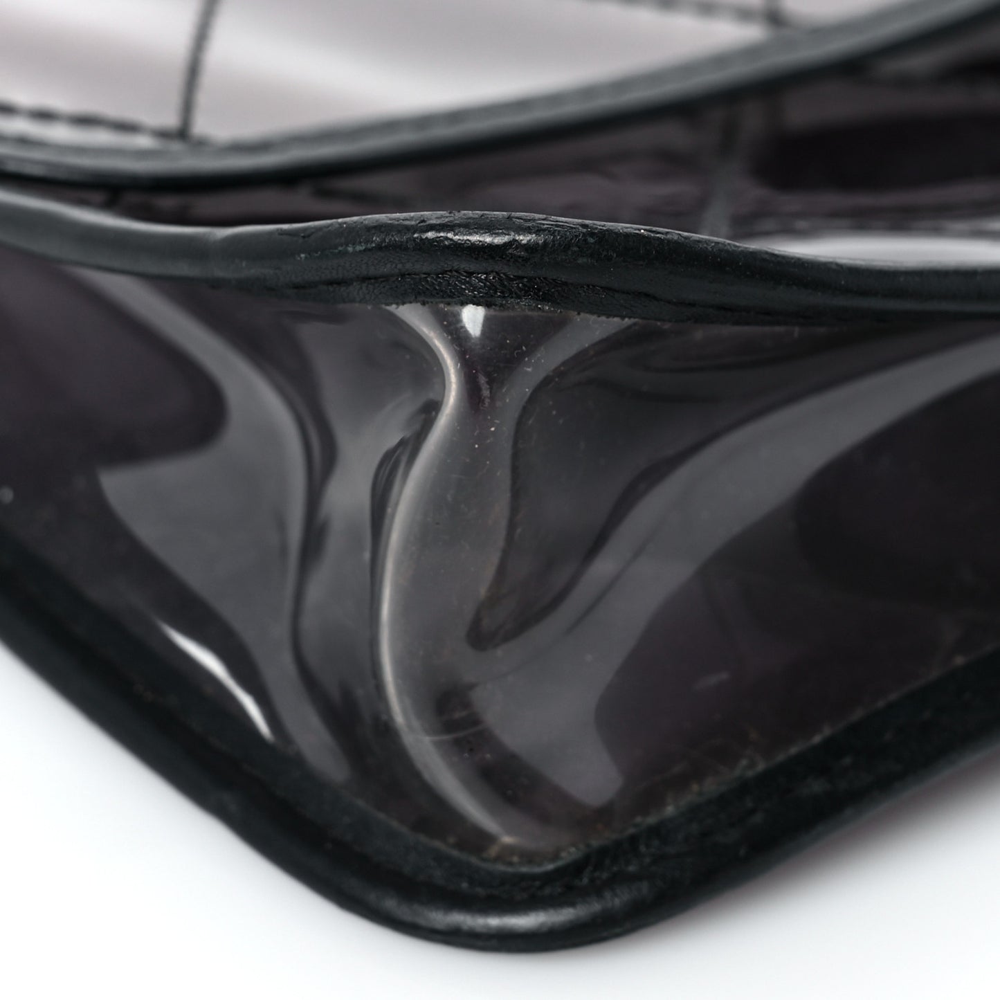 Vinyl Quilted Degrade Jumbo Single Flap Black