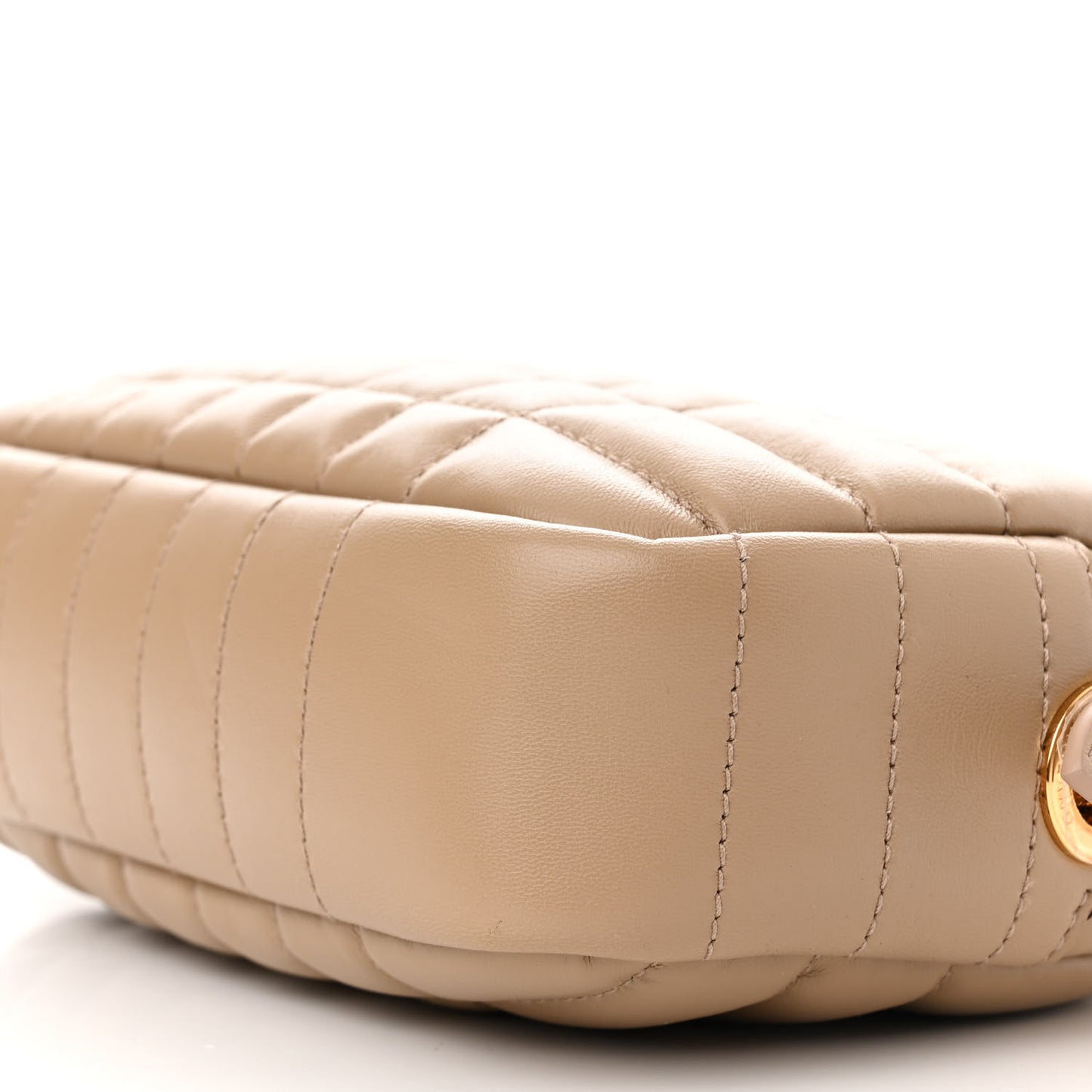 Lambskin Quilted Mini Lola Camera Bag Oat Beige