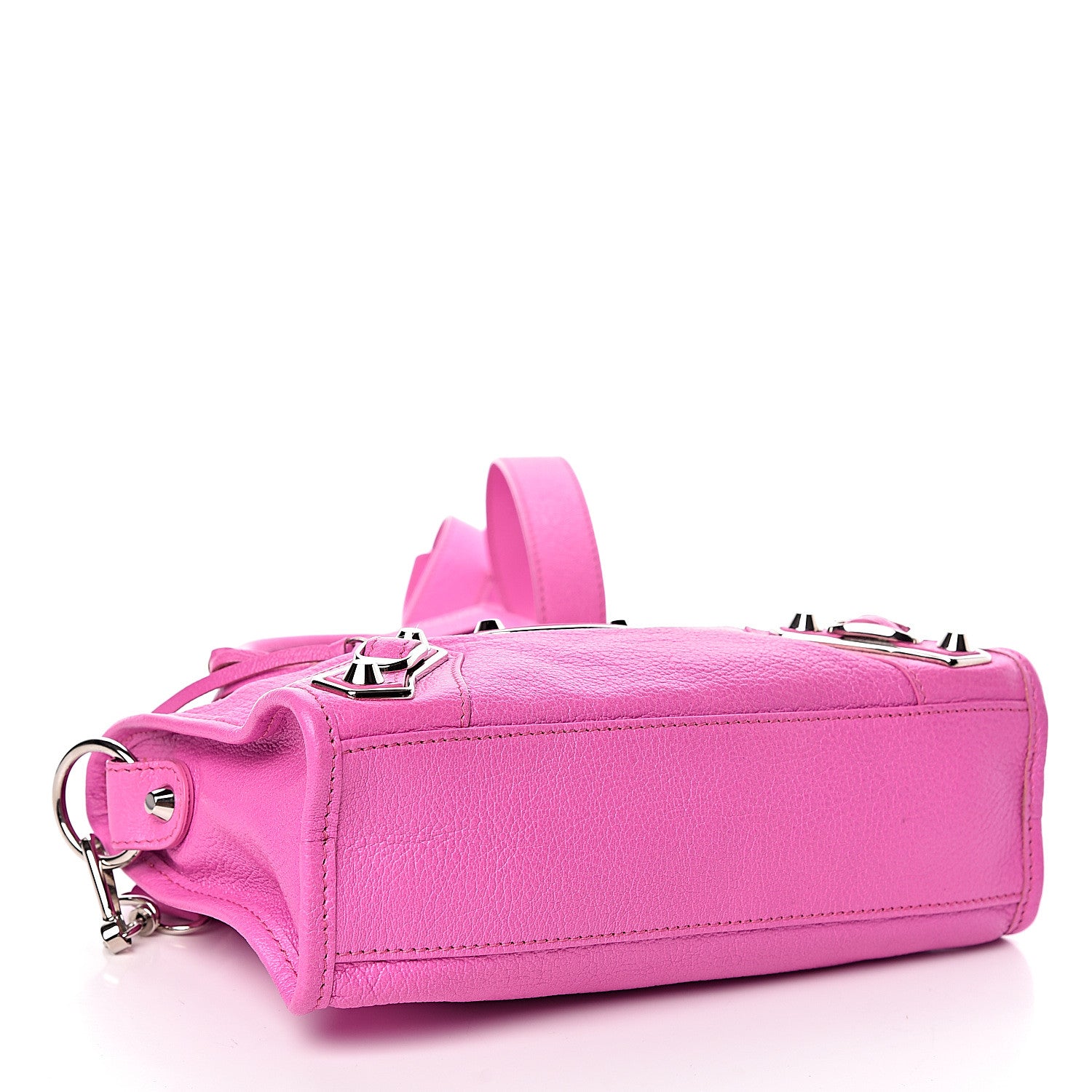 Balenciaga Chevre Silver Metallic Edge Hardware Mini City Rose Fluo 5 of 11