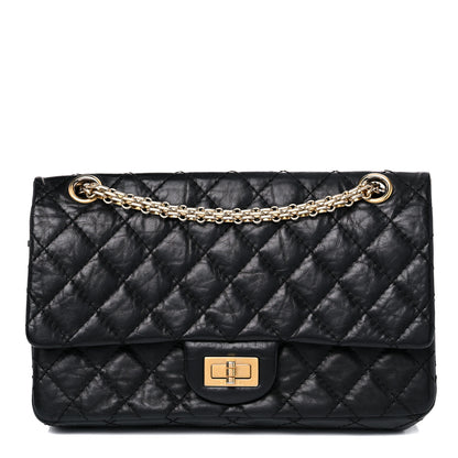 Chanel Aged Calfskin Quilted 2.55 Reissue 225 Flap Black 1 of 11