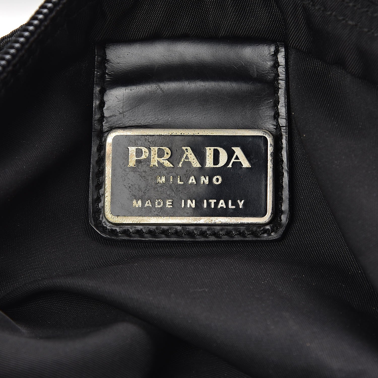 Prada Nylon Flat Messenger Bag Black 6 of 9