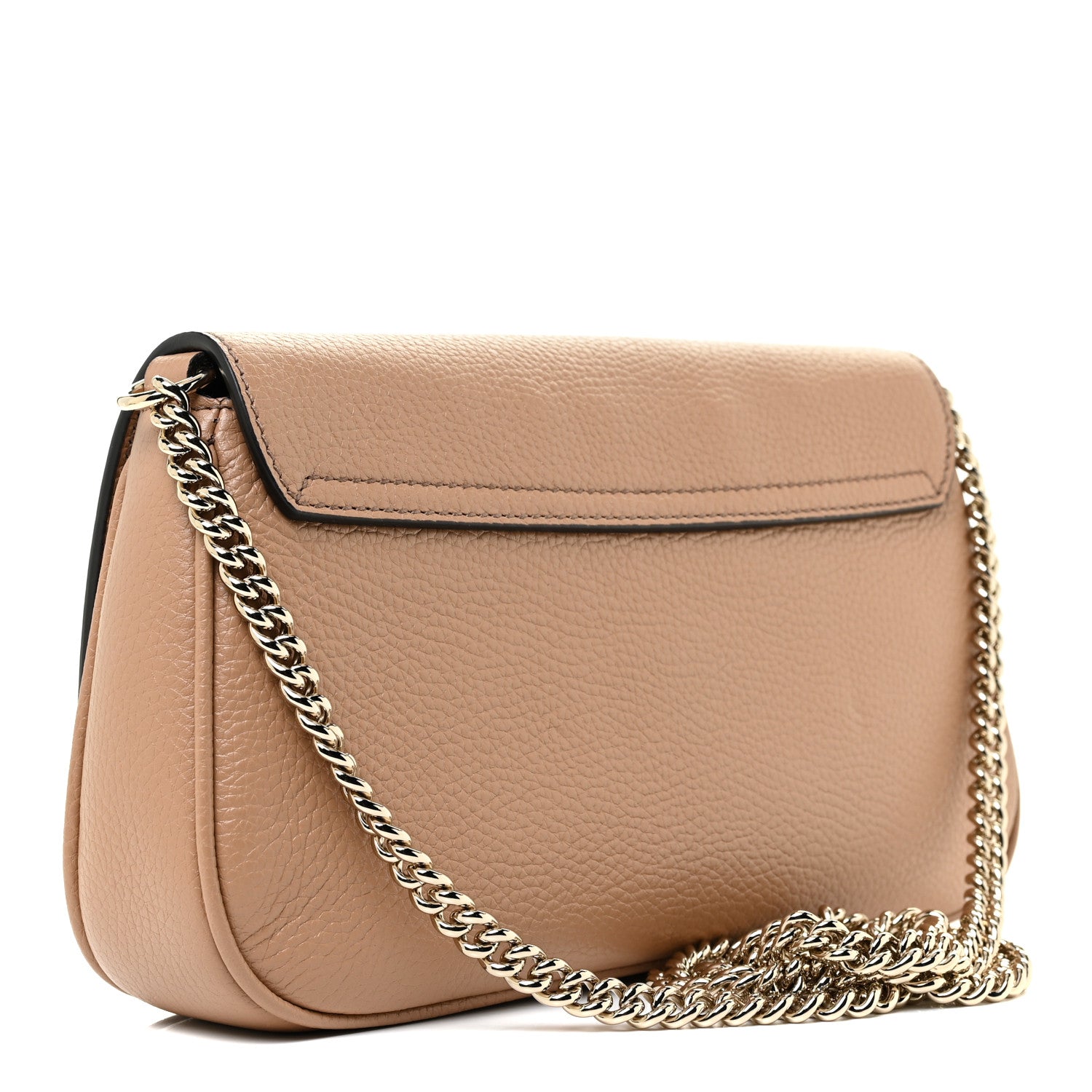Gucci Pebbled Calfskin Medium Soho Flap Crossbody Camelia 3 of 11