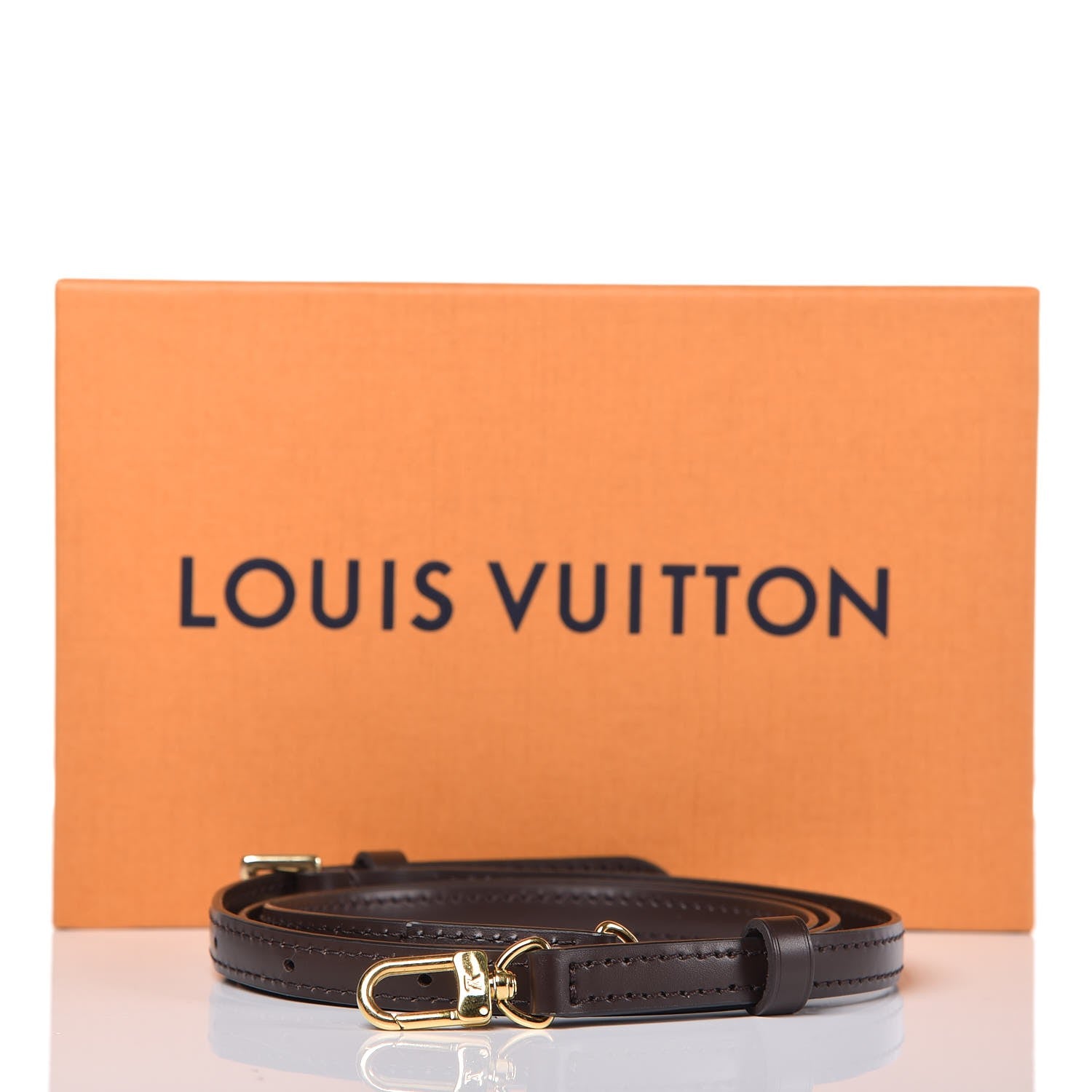 Louis Vuitton Calfskin 12mm Adjustable Shoulder Strap Brown 3 of 3