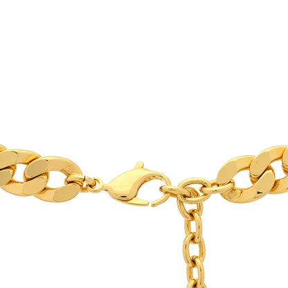 Christian Dior Metal Danseuse Etoile Chain Choker Necklace Gold 4 of 5