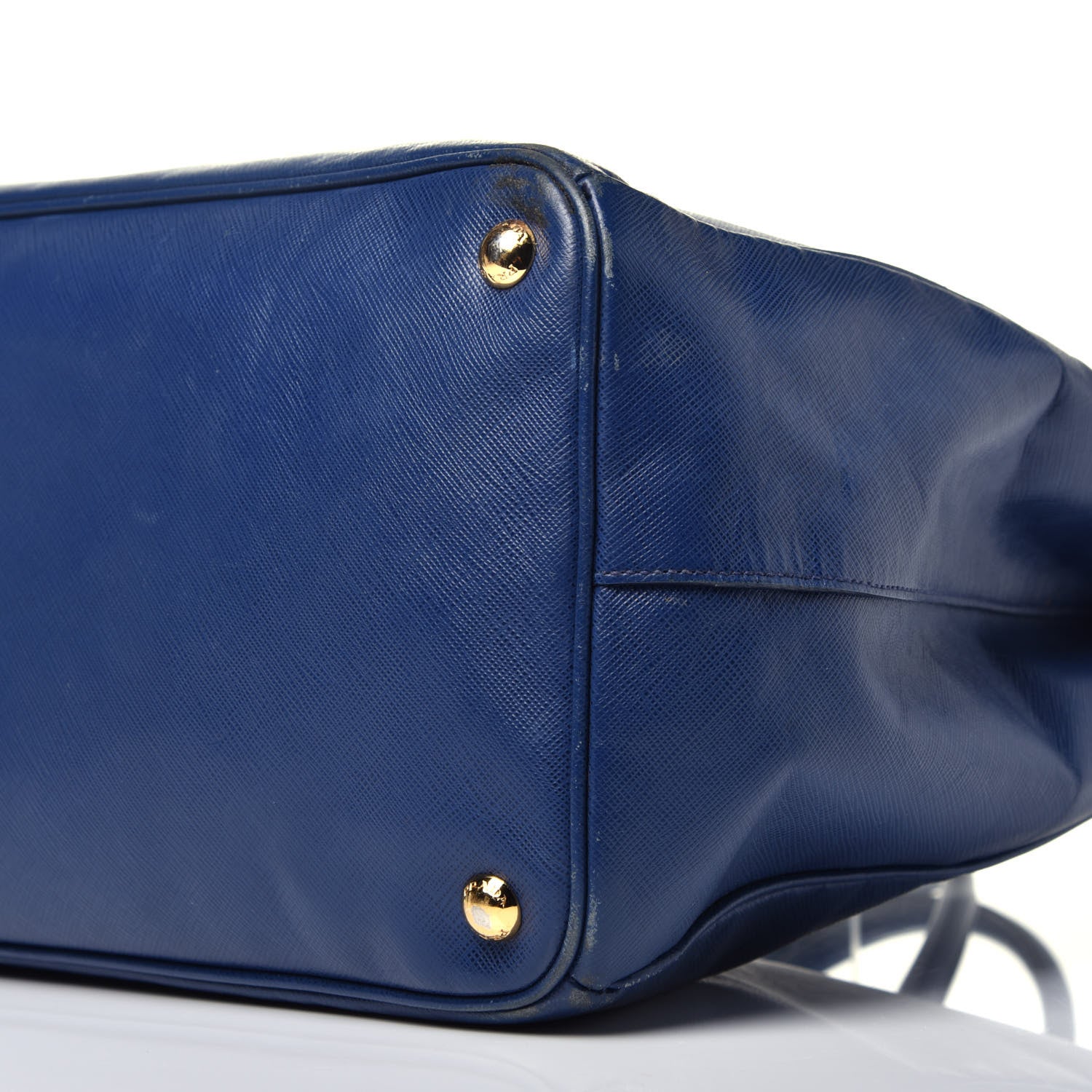 Prada Saffiano Lux Extra Large Galleria Double Zip Tote Bluette 9 of 13