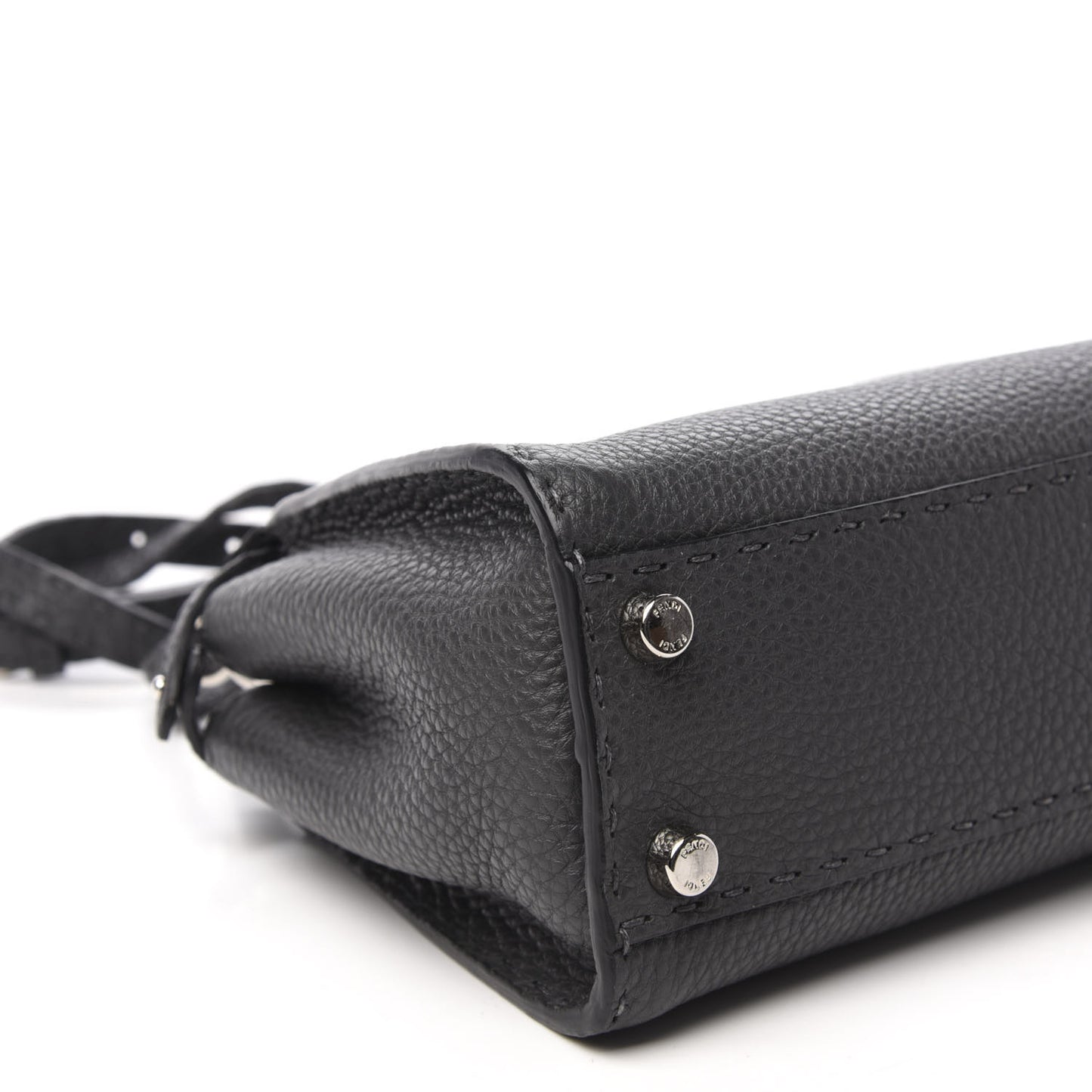 Cuoio Romano Selleria Bi-Color Mini Peekaboo Iconic Satchel Asfalto Latte