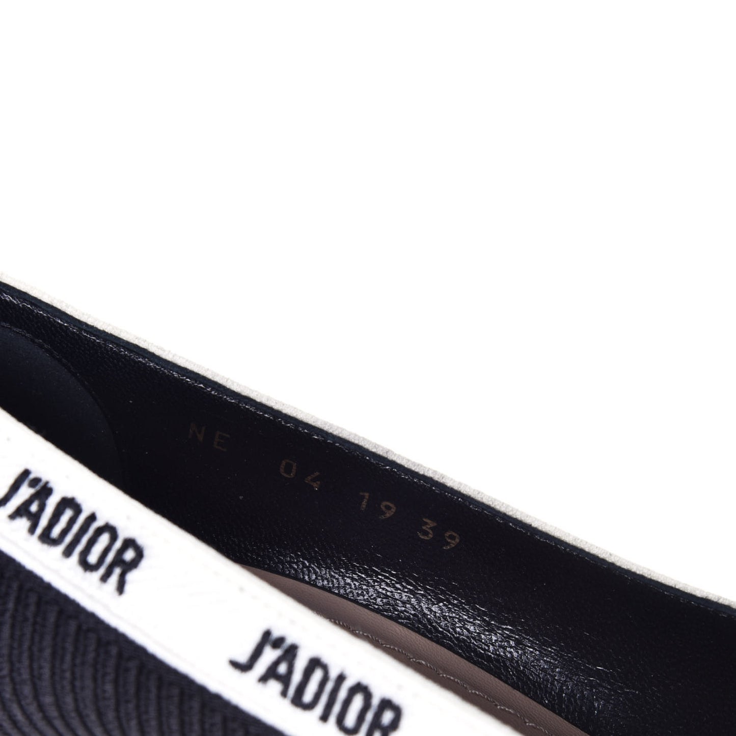 Technical Canvas Ribbon Embroidered J'Adior 100mm Pumps 39 Black