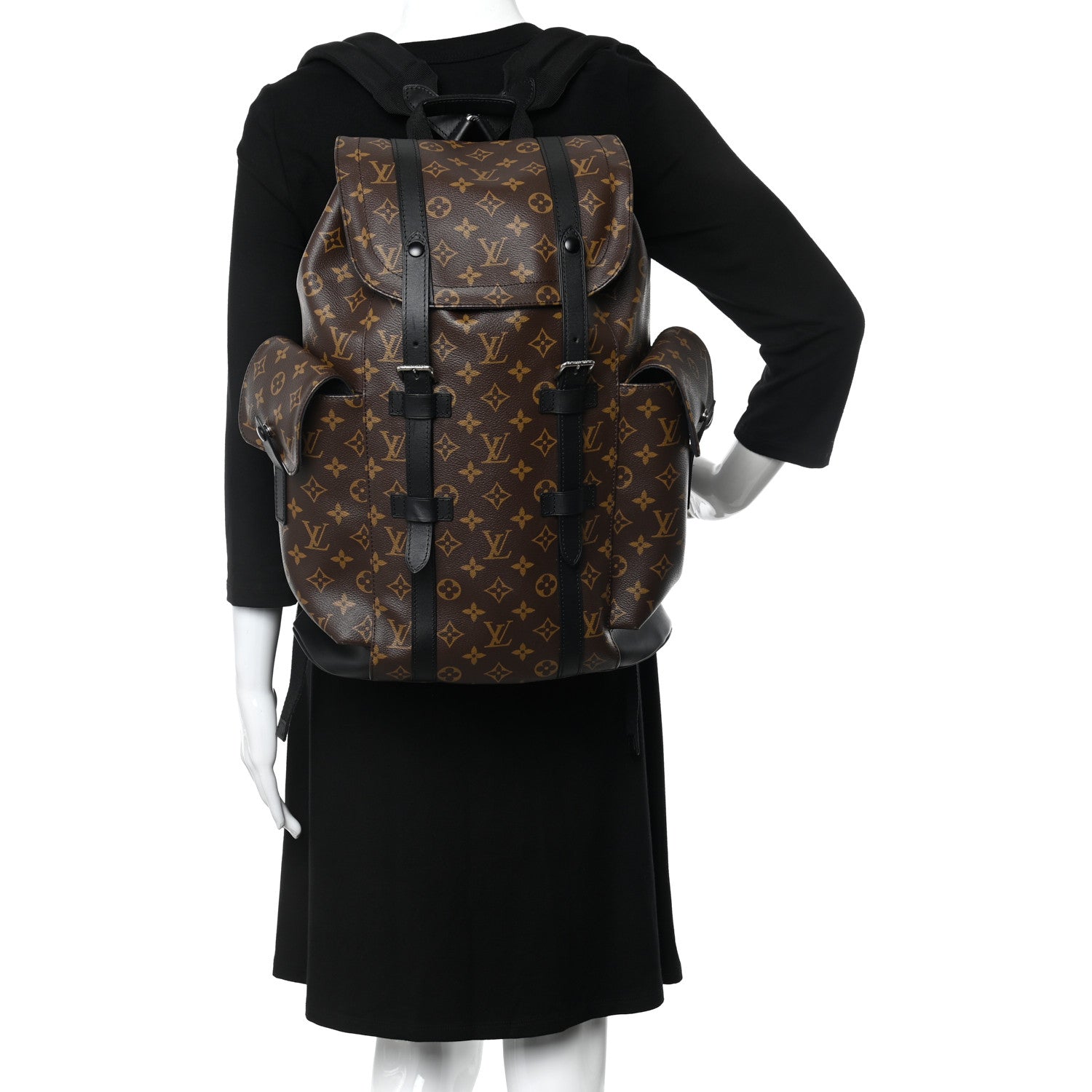 Louis Vuitton Monogram Macassar Christopher PM Backpack 2 of 10