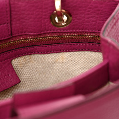 Gucci Calfskin Small Bamboo Shopper Tote Bright Bougainvillea 12 of 16