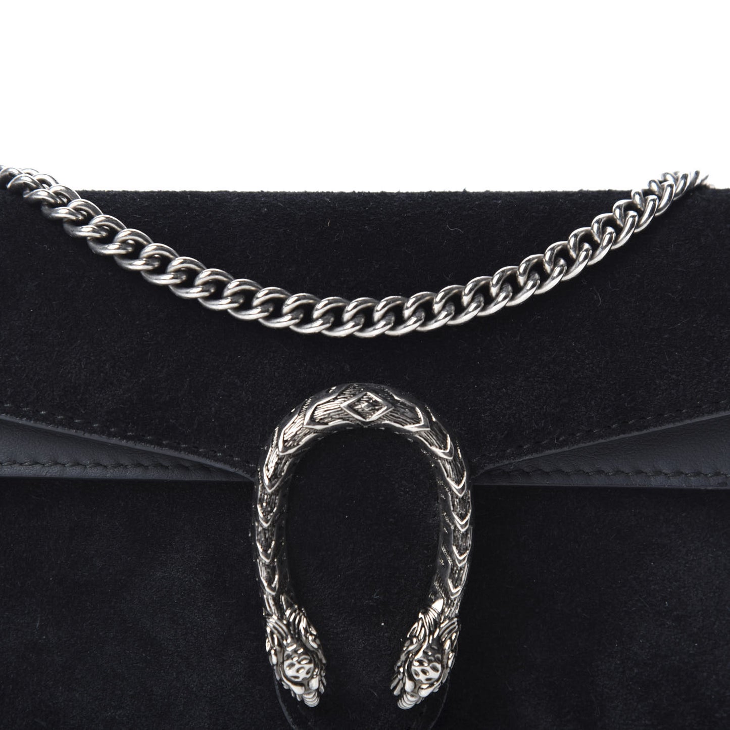 Suede Super Mini Dionysus Shoulder Bag Black