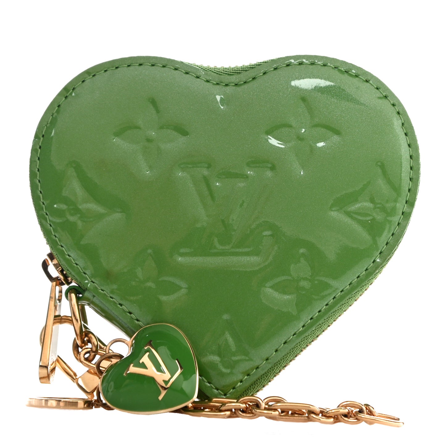 Vernis Heart Coin Purse Vert Tonic