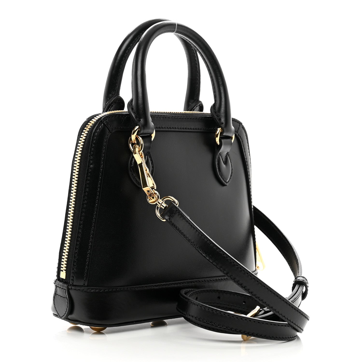 Gucci Boarded Plutone Calfskin Mini Horsebit 1955 Top Handle Bag Black 3 of 9