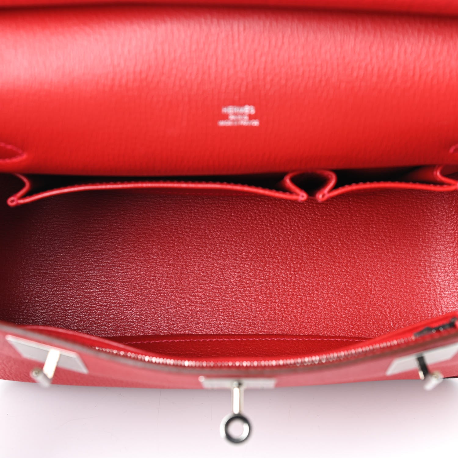 Hermes Taurillon Clemence Jypsiere 28 Rouge Casaque 6 of 10