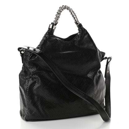 Chanel Glazed Calfskin Perforated Medium Rodeo Drive Tote Black 2 of 8
