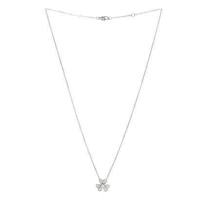 Van Cleef & Arpels 18K White Gold Diamond Mini Frivole Pendant Pave Necklace 3 of 7