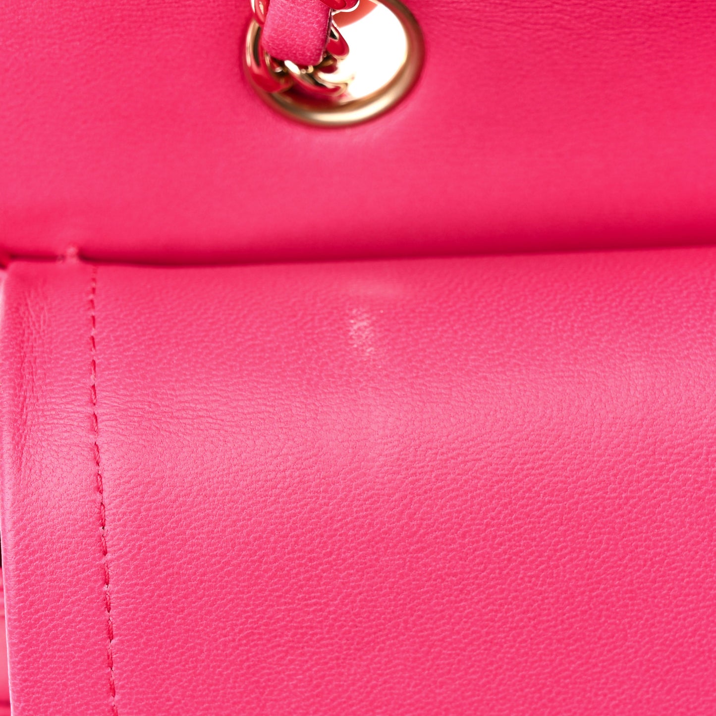 Lambskin Quilted Medium Double Flap Pink