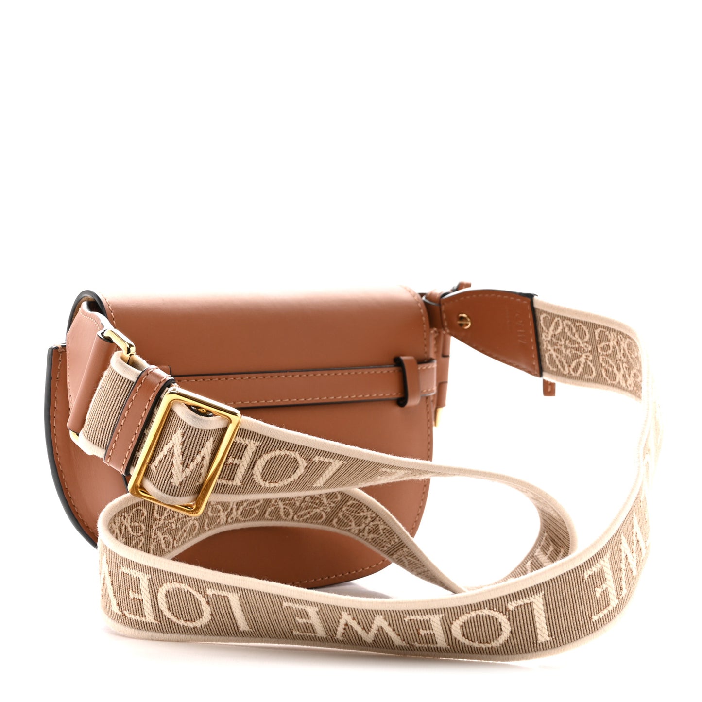 Calfskin Jacquard Mini Gate Dual Bag Tan