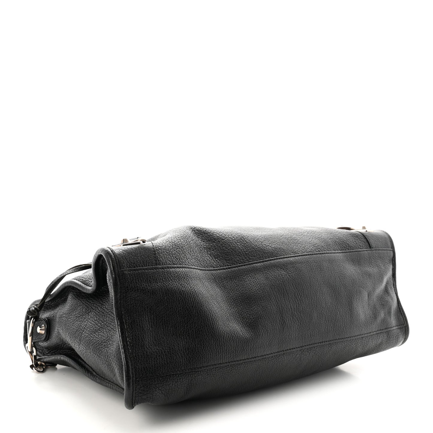 Chevre Silver Metallic Edge Hardware City Black