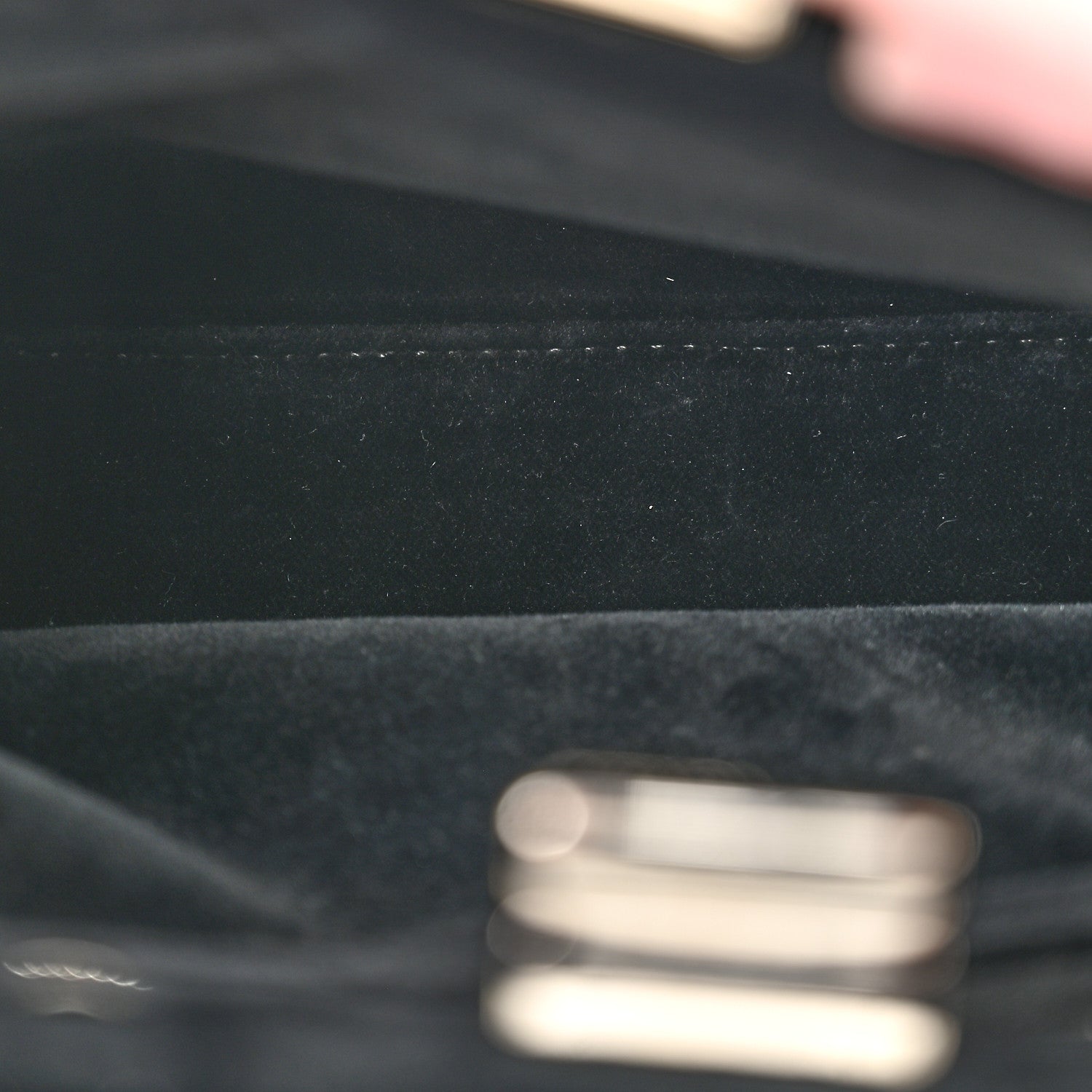 Fendi Velvet Embroidered Mini Peekaboo Iconic Satchel Black Multicolor 5 of 16