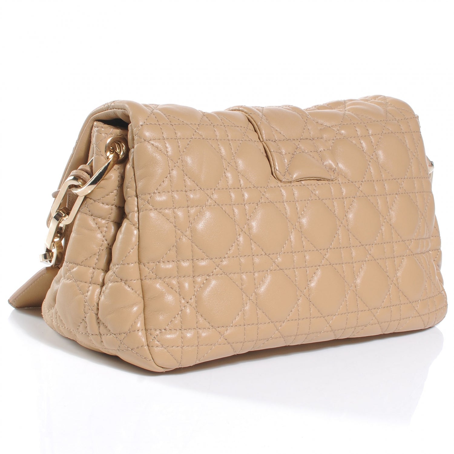 Christian Dior Lambskin Cannage New Lock Flap Beige 3 of 8