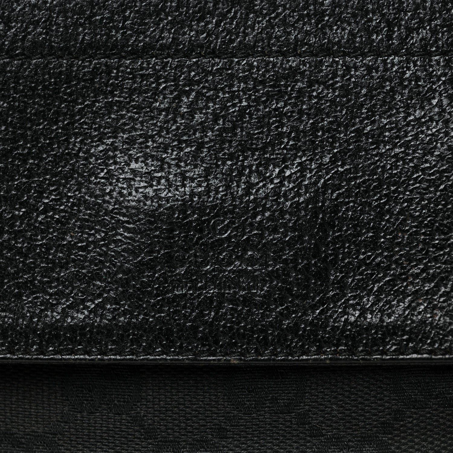Gucci Denim Monogram Double Pocket Belt Bag Black 6 of 11