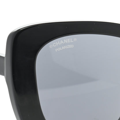 Chanel Acetate Strass Polarized Square Sunglasses 5422-B Black 5 of 8