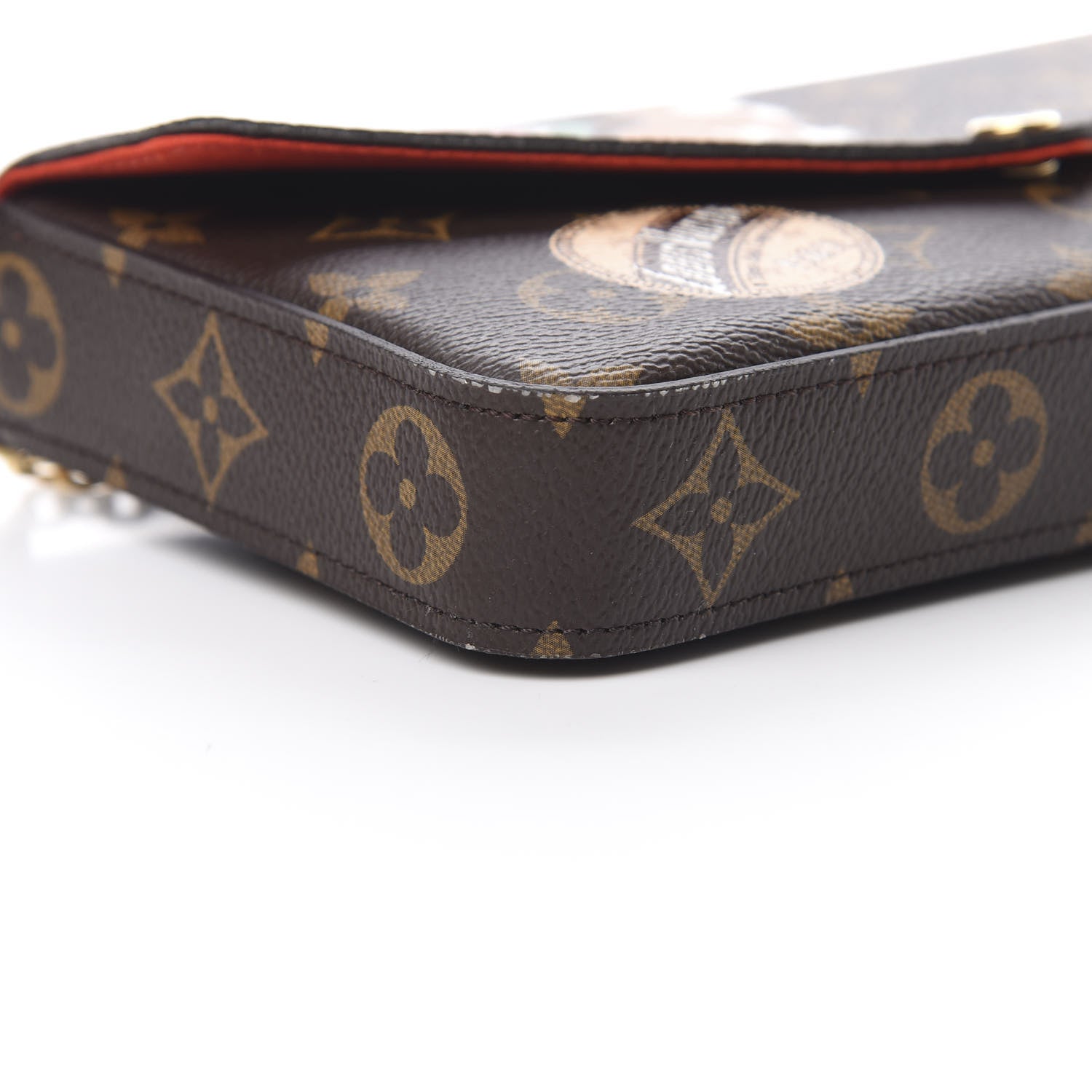 Louis Vuitton Monogram My LV World Tour Pochette Felicie Chain Wallet Coquelicot 11 of 14