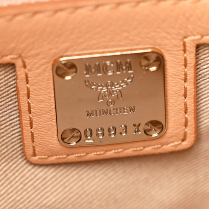 MCM Calfskin Ottomar Monogram Essential Crossbody Bag Sandstone 6 of 11