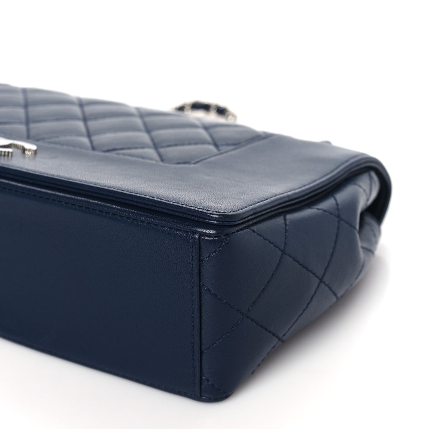 Sheepskin Quilted Vintage Mademoiselle Flap Dark Navy