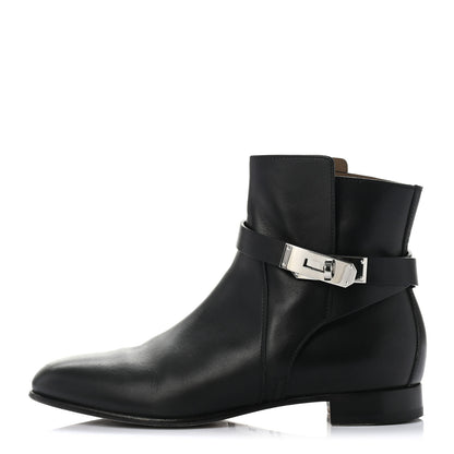 Hermes Calfskin Neo Low Boots 36.5 Black 1 of 10