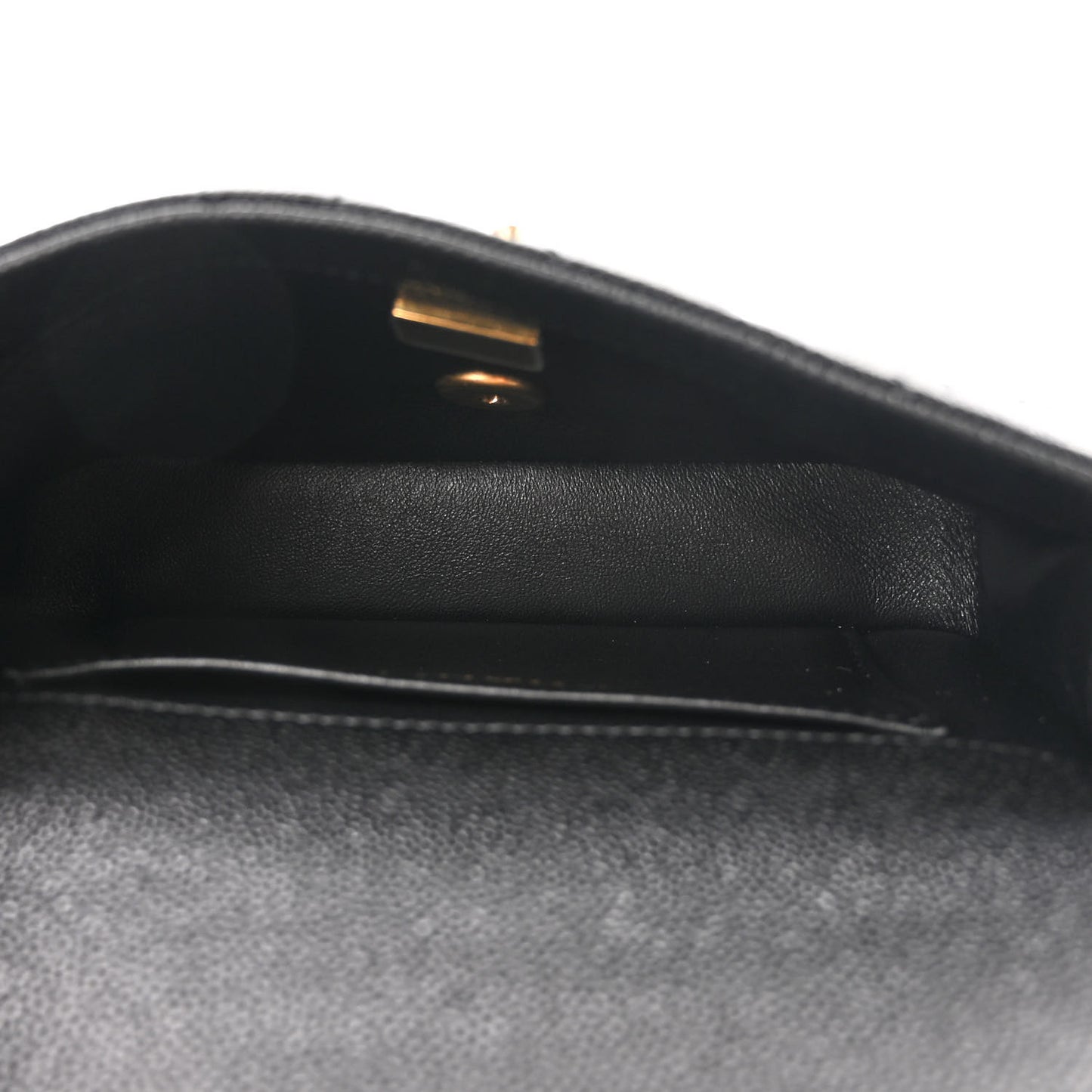Caviar Quilted Mini Sweetheart Rectangular Flap Black