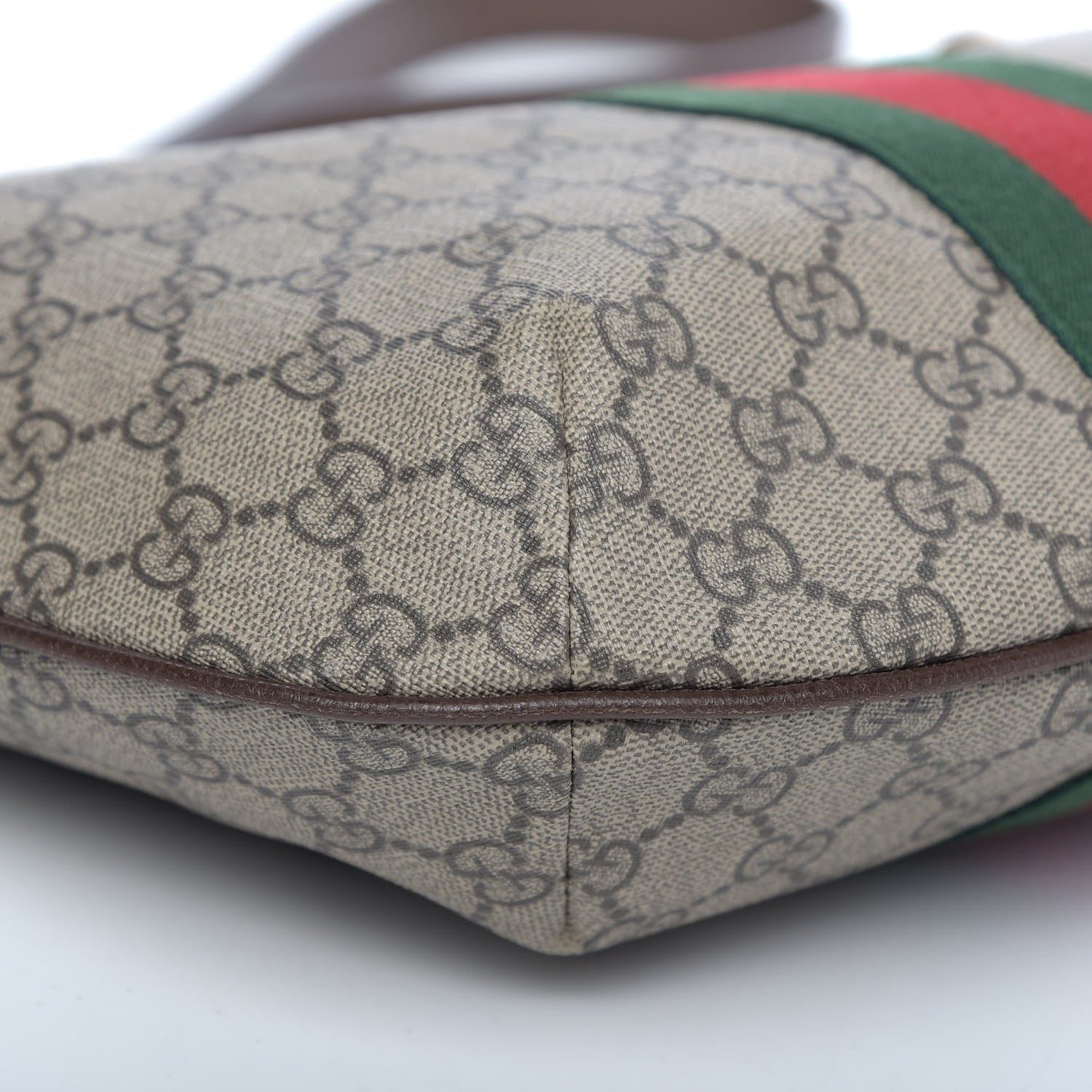 Gucci GG Supreme Monogram Web Small Ophidia Half Moon Hobo Brown 8 of 13