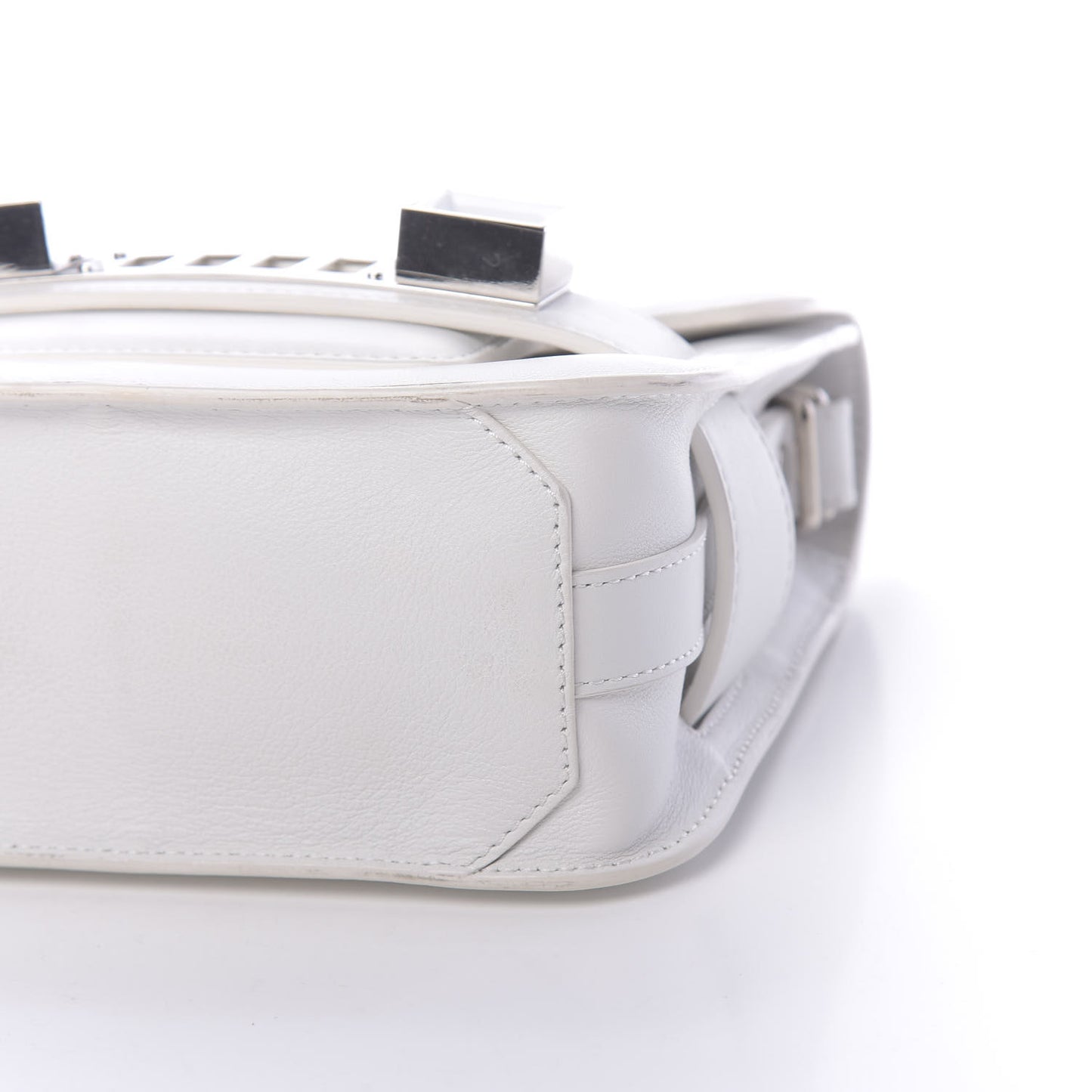 Calfskin Tiny PS11 Classic Shoulder Bag White